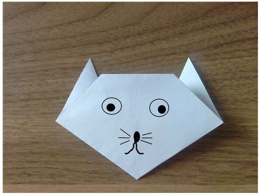 动物折纸-小猫的折纸方法