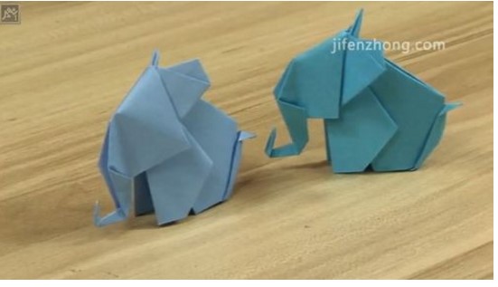 动物折纸  大象的制作教程