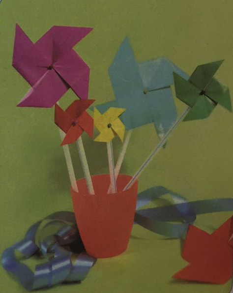 折纸风车的制作过程 折风车的步骤图