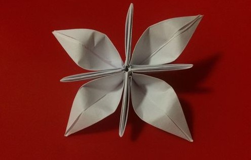 漂亮的花朵折纸教程 图解步骤