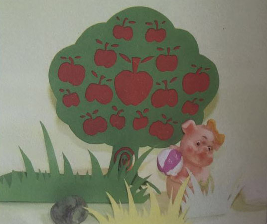 苹果树剪纸图解 教你剪一颗果实累累的苹果树
