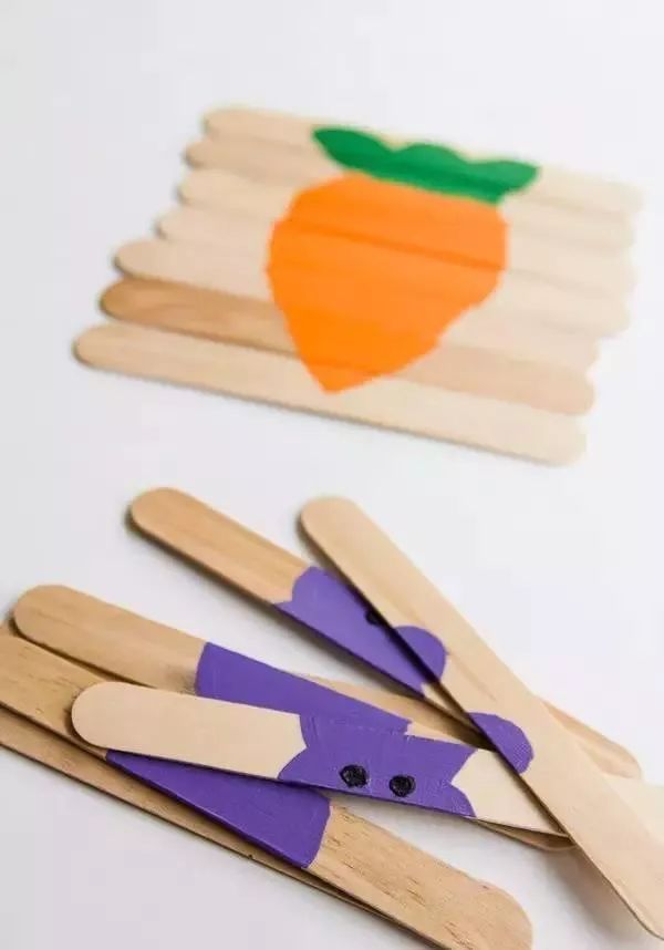幼儿园亲子手工之冰棍棒拼图 小孩都能完成 有创意又简单！
