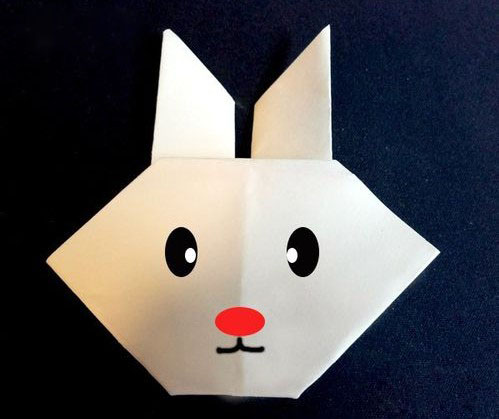 怎么用纸折乖乖的小白兔 儿童手工折纸教程