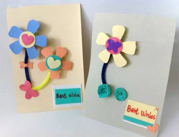 简单创意教师节祝福花束贺卡制作过程