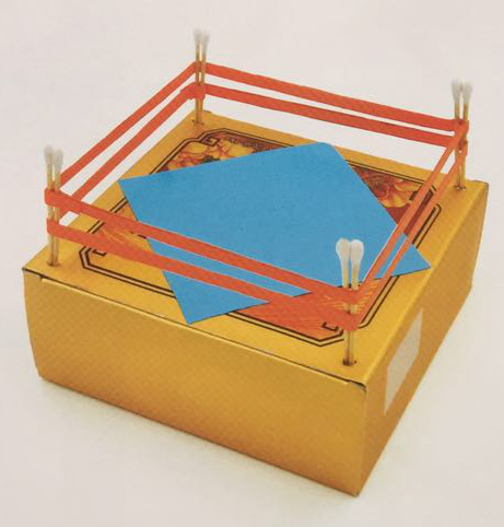 用一个方形纸盒制作拳击台教程 简单手工DIY