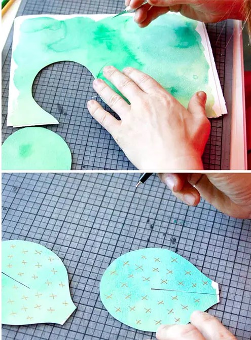 幼儿园手工DIY教程 如何用卡纸做仙人掌花