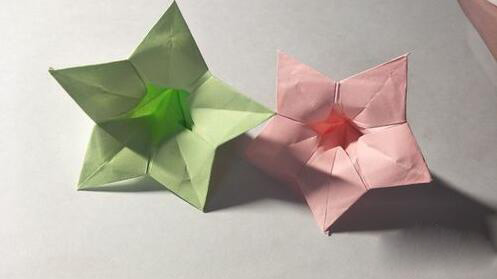 儿童折纸 五角星花折纸图解教程