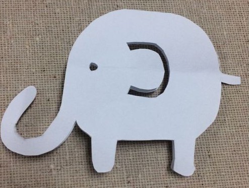 剪纸大象 步骤图片