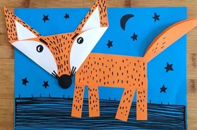 用卡纸制作可爱的狐狸教程 儿童手工
