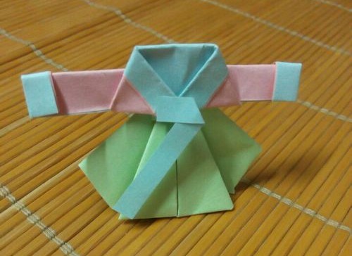 教你折可爱的小韩服 小学生简单折纸教程