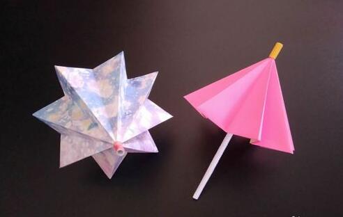 折纸教程 可收缩的迷你小雨伞怎么折
