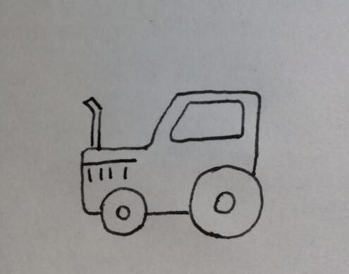 拖拉机简笔画 怎么画拖拉机
