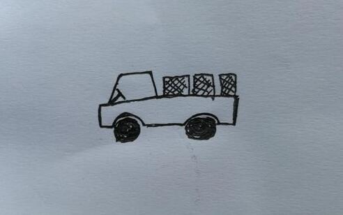 教你如何画小货车 简笔画小货车