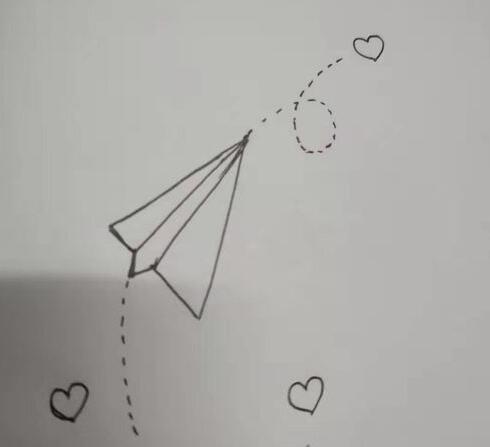 纸飞机简笔画 纸飞机的绘画过程