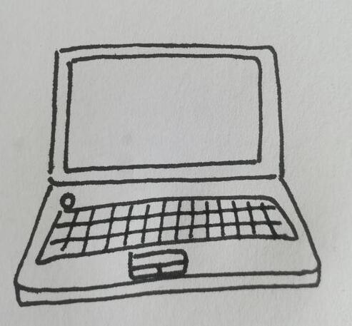 怎么画笔记本电脑 简笔画笔记本电脑的画法