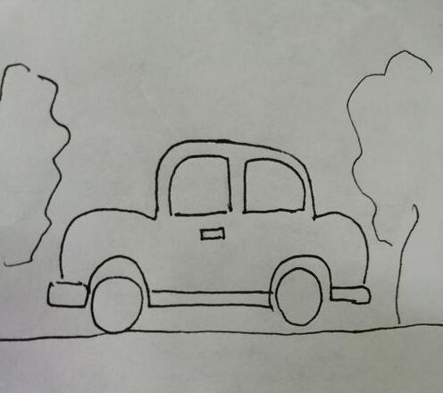 小轿车怎么画 小轿车简笔画