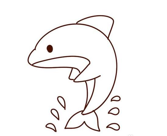 海豚简笔画 如何画Q版海豚