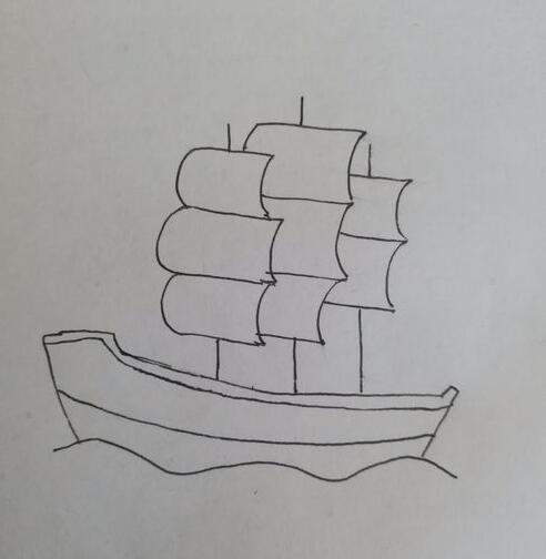 帆船简笔画 卡通帆船的画法