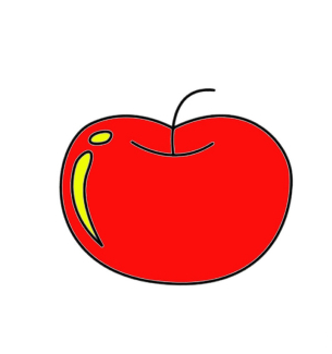 苹果简笔画 红苹果怎么画