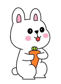 儿童简笔画 抱着胡萝卜的小兔子