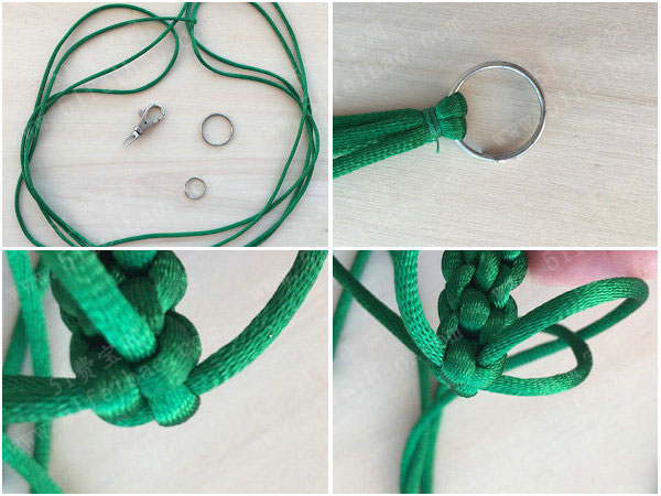 编织入门，编绳钥匙链的简单图解