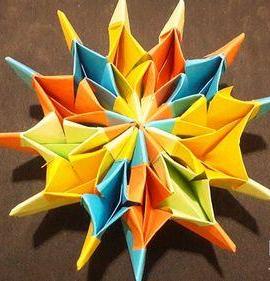 分享折纸最漂亮的阳光下烟花教程 教你做绚丽夺目的折纸烟花手工