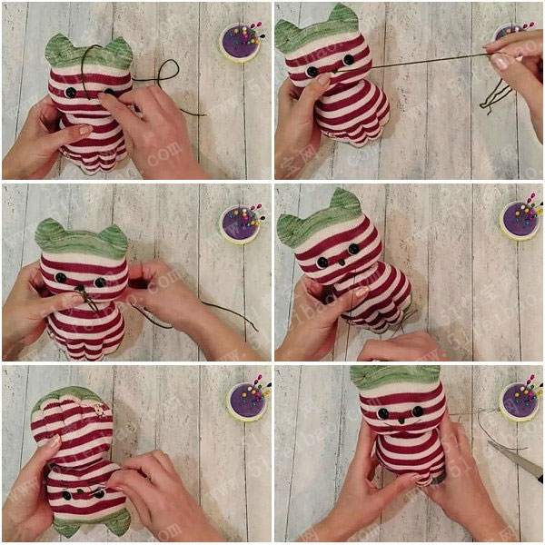 手工棉袜子的制作方法图片