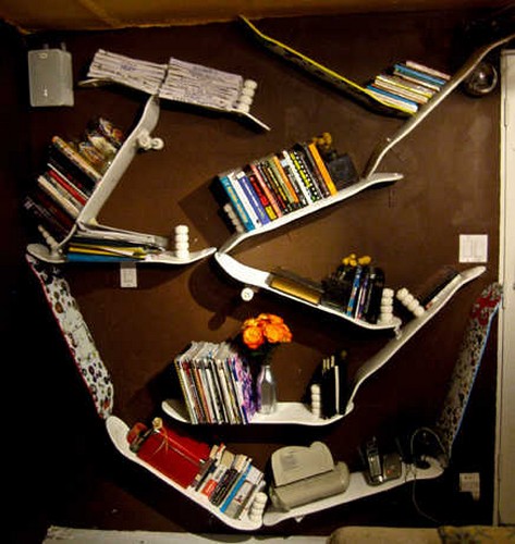 创意家具之超级艺术的创意滑板组合个性书架