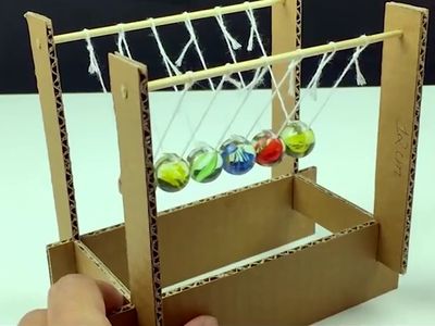 DIY物理学牛顿摆球做法自制图解教学