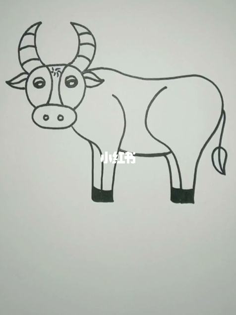 简笔画各种牛,十二生肖的牛怎么画
