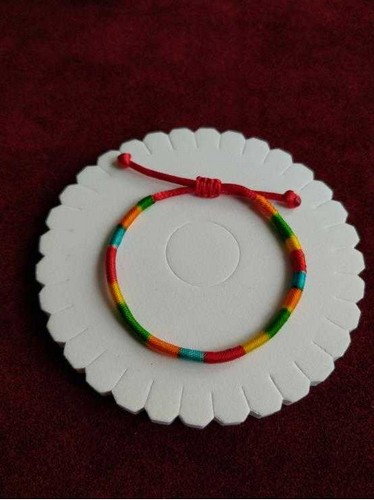 最简单的手工绳子编织 彩虹手绳的做法