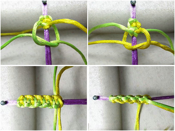 手工编绳基础教程，玉综结编绳手链的做法