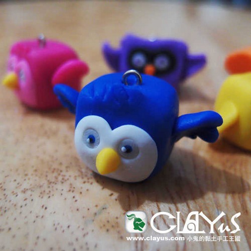 纸粘土和超轻粘土制作教程 Birzzle i-phone小游戏玩具制作爆炸小鸟