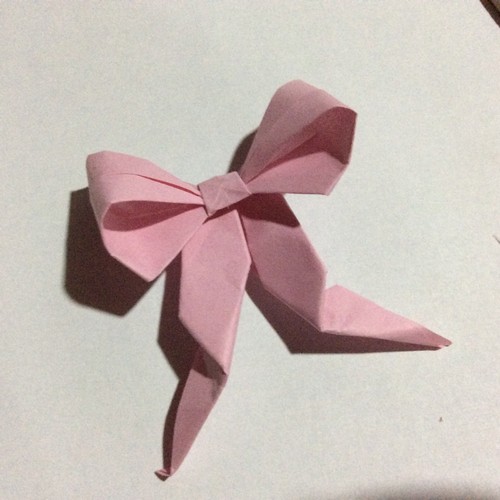 教你折纸蝴蝶结的折法图解教程