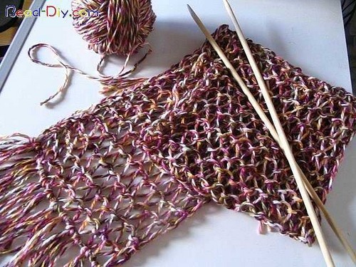 毛线围巾编织花样-洞洞围巾编织方法