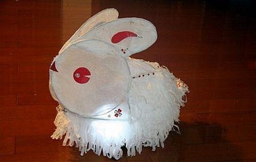 儿童花灯制作：兔子纸灯手工制作图解