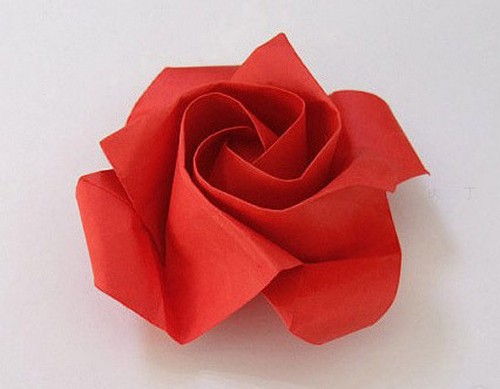 用纸折玫瑰花的方法 惊艳最简单的玫瑰花折法