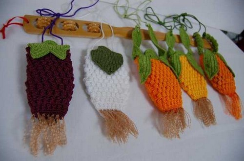 手工编织手机套—喜气的玉米