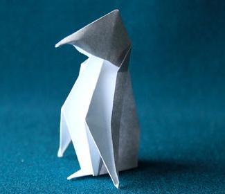 扇动翅膀的企鹅折纸是怎么折的