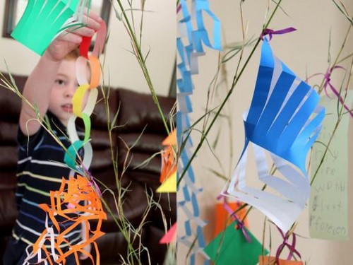 儿童家庭手工制作  漂亮的七夕树做法图解