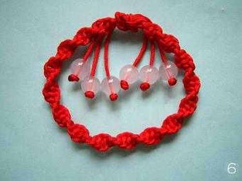 中国结绳艺 红绳转运手链的编法