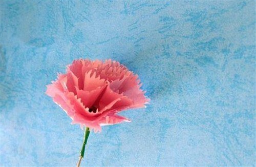 母亲节礼物 漂亮的折纸康乃馨的简单制作教程