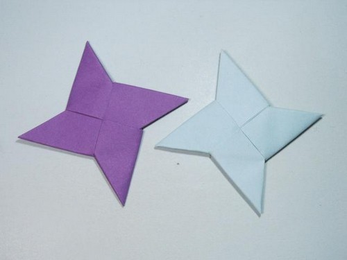 手工折纸教程 飞镖的折法图解教程