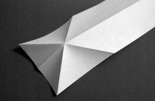 纸飞机的折法 一款复杂的仿真战斗机折纸DIY图解