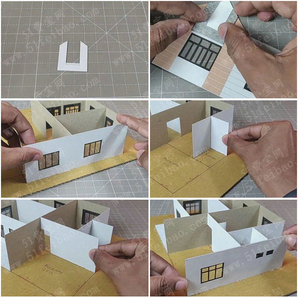 纸板房屋手工教程图片