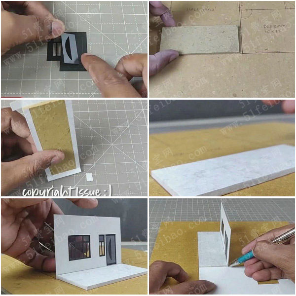 纸板房屋手工教程图片