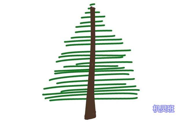 儿童圣诞树简笔画：6种最简单的圣诞树画法4-2