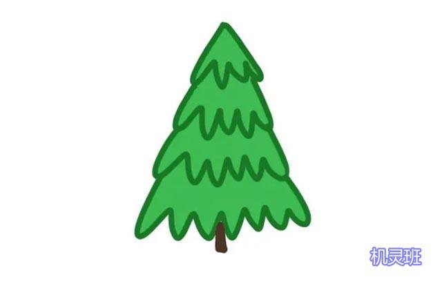 儿童圣诞树简笔画：6种最简单的圣诞树画法5-2