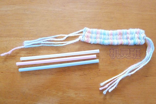 亲子手工：毛线简单编织手链教程(步骤图解)19