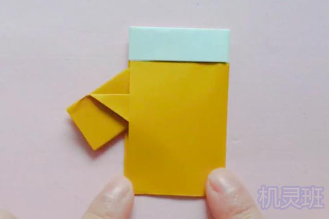 冬天幼儿手工制作：折纸小手套(步骤图解)12